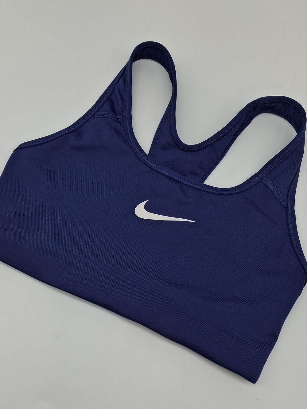 Nike Dri-Fit Swoosh Sports Bra Blue S